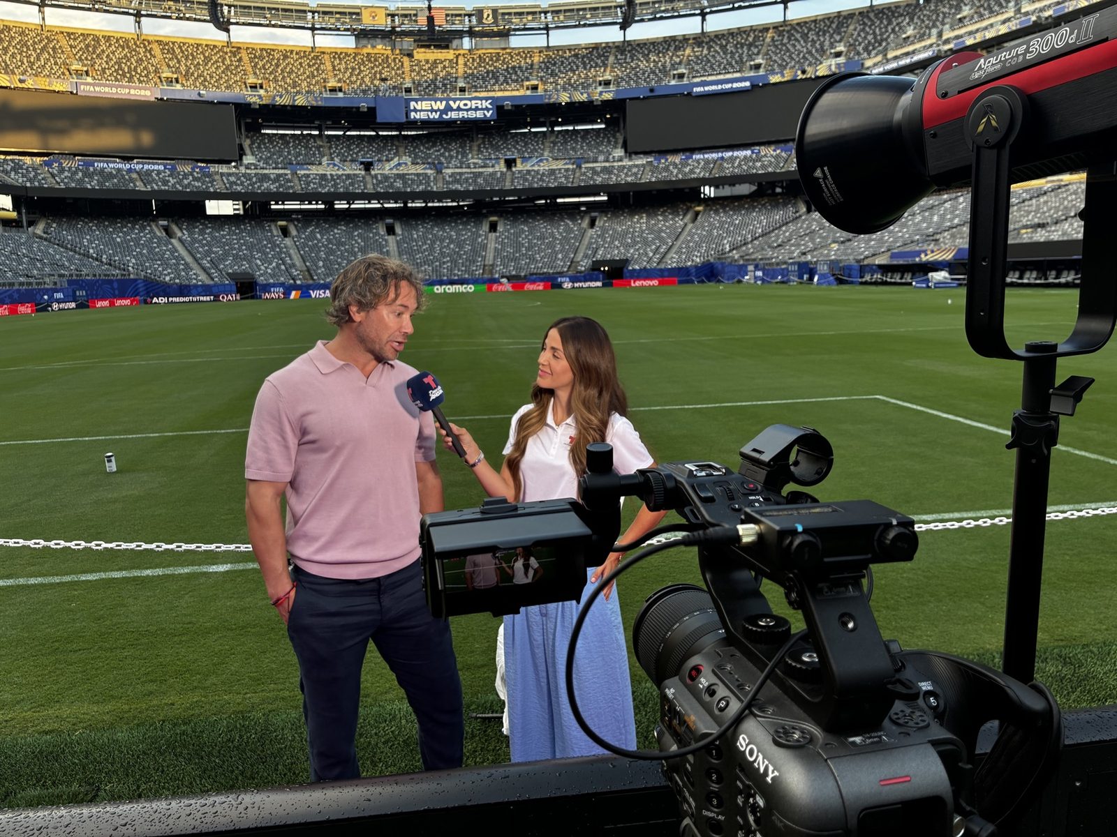 Pitchside interview